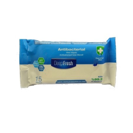 Deep Fresh Antibacterial Wipes 15 Pcs