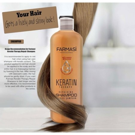 Farmasi Keratin Therapy Repairing Shampoo for Dry and Damaged Hair 360ml