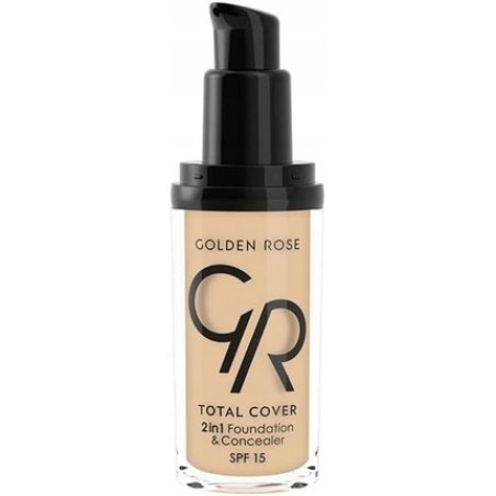 Golden Rose Total Cover 2 in 1 SPF15 Foundation & Concealer 01 Porcelain