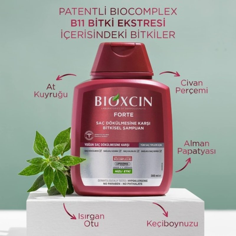 Bioxcin Forte Shampoo Against Intensive Hair Loss - Effective and Fast with Organic Ingredients
