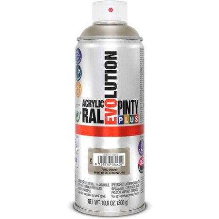 Pinty Plus - Evolution - Gloss - 400ml - 598 - White Aluminium - Ral 9006