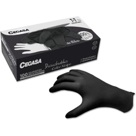 Cegasa 324967 Nitrile Glove Black Standard