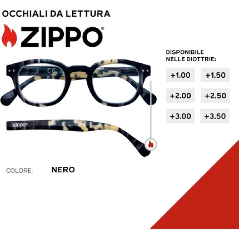 Zippo Reading Glasses with Soft Line Frame for Men