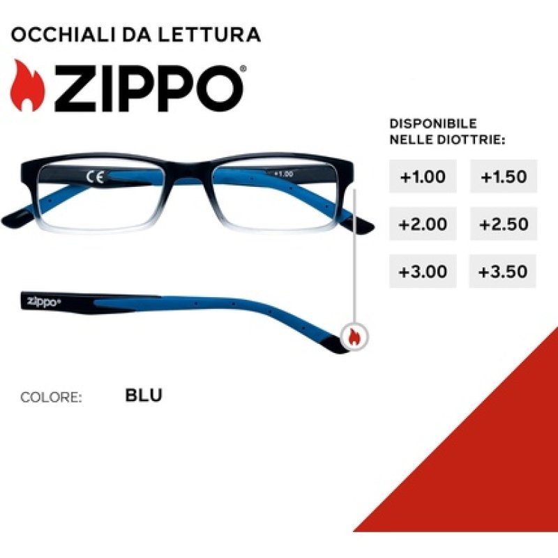 Zippo Reading Glasses 1.00 31Z-091-BLU100