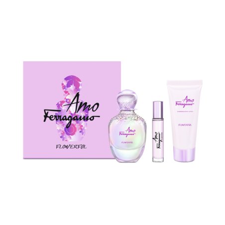 Salvatore Ferragamo Amo Flowerful Kit kit de parfums et de produits pour le bain 3 pièce(s) Femelle