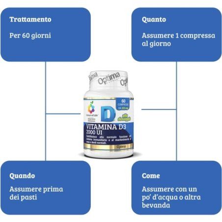 Colors Of Life Vitamin D3 2000 IU Supplement 60 Tablets