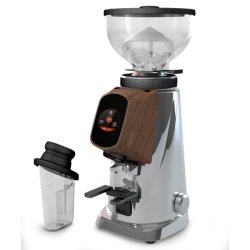 Fiorenzato Allground Coffee Grinder With Chrome Housing And Oak Wood, 230v Eu