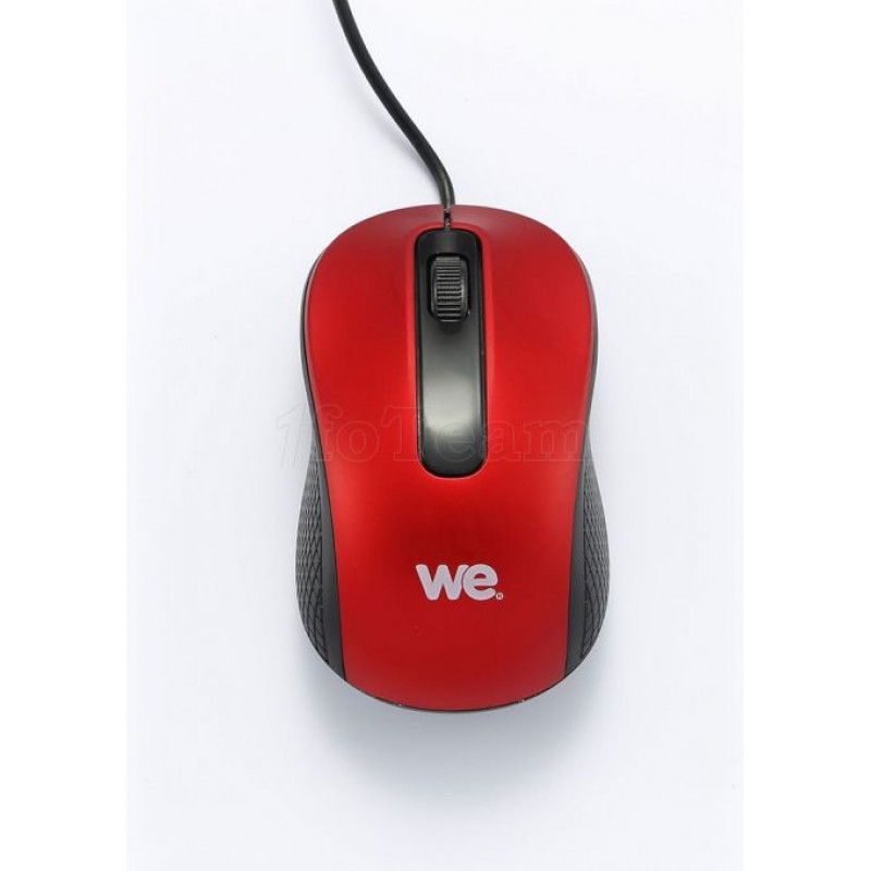 Souris filaire We compatible USB (Noir/Rouge)