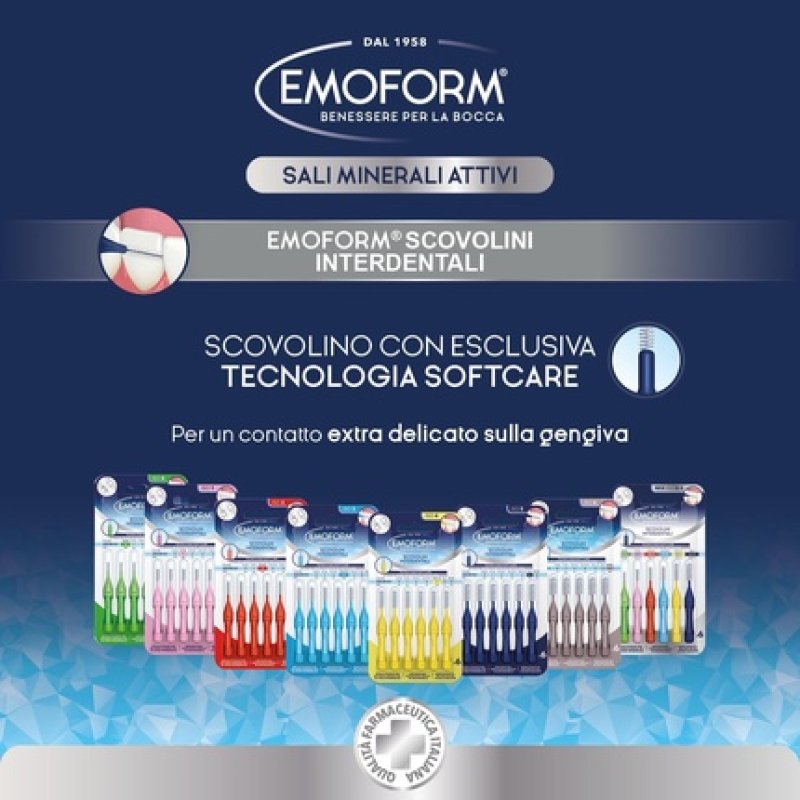 Interdental Brush Emoform with SoftCare Technology for Gentle Gum Contact with Soft Bristles - Ergonomic and Non-Slip