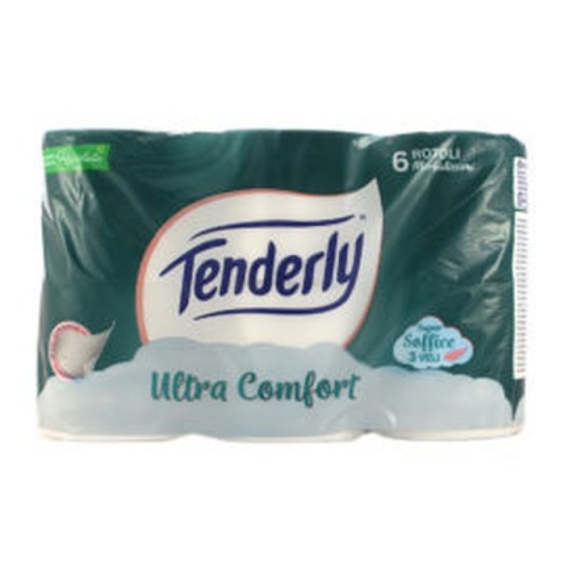 Tenderly Ultimate Comfort Toilet Paper - 6 Rolls, 3-Ply