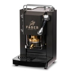 Faber Pro Mini Deluxe Ese Pad Espresso Machine In Matt Black Chrome
