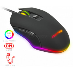 Souris filaire Gamer Advance compatible GTA 210 RGB (Noir)