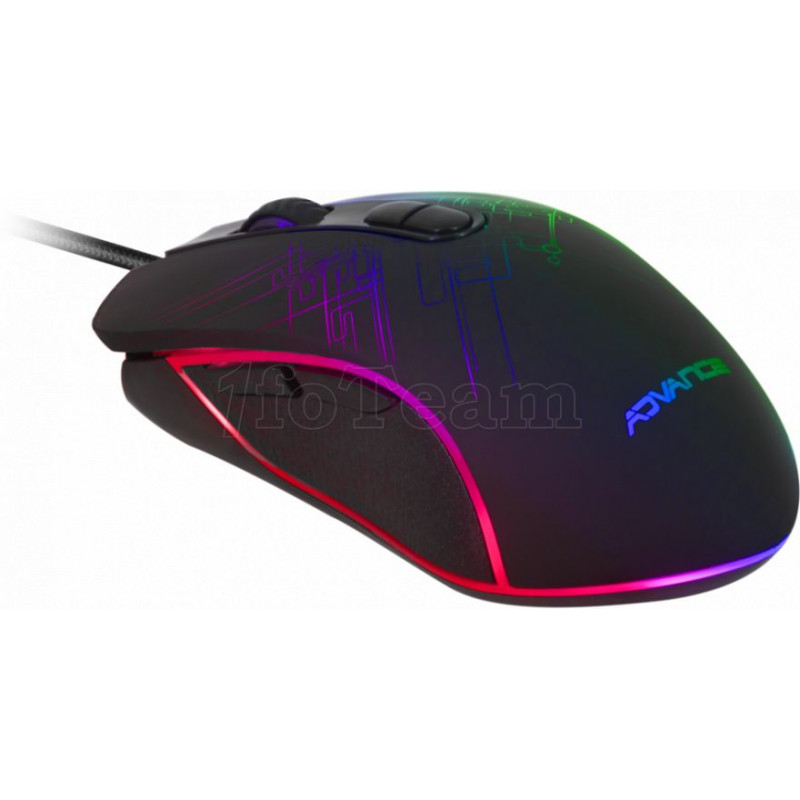 Souris filaire Gamer Advance compatible GTA 230 RGB (Noir)