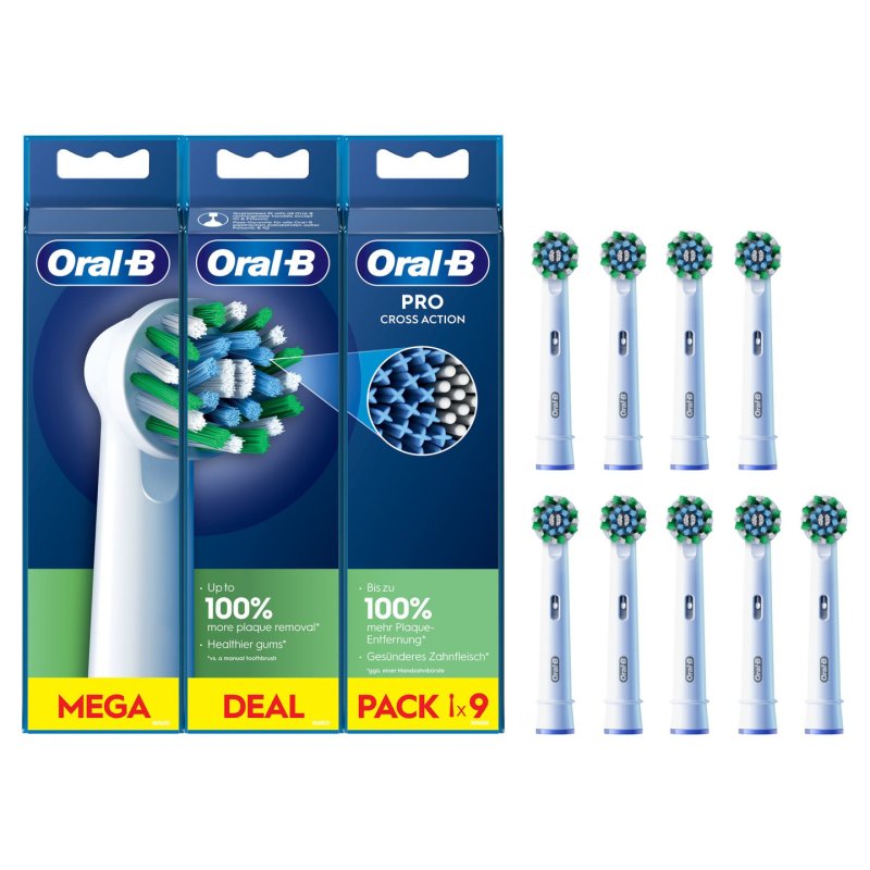 Oral-B CrossAction 9 pièce(s) Blanc