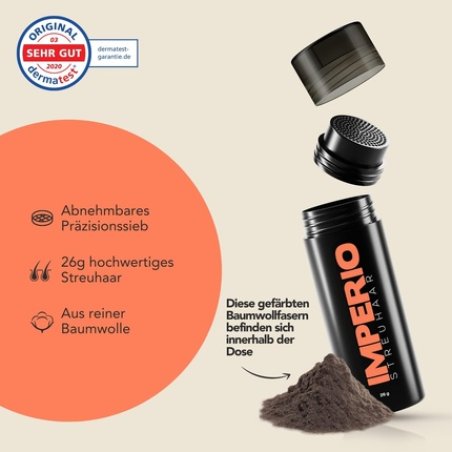 Imperio Hair Thickening Litter for Thickening Hair in Seconds - Premium Salon Hair for an Authentic Look - Good for