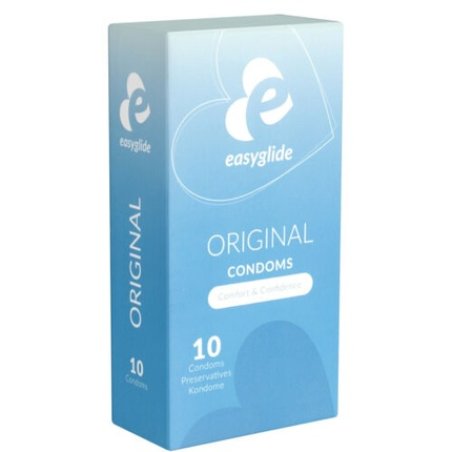 EasyGlide ORGINAL 10 Classic Condoms Standard Condoms Anatomical - Pack of 10