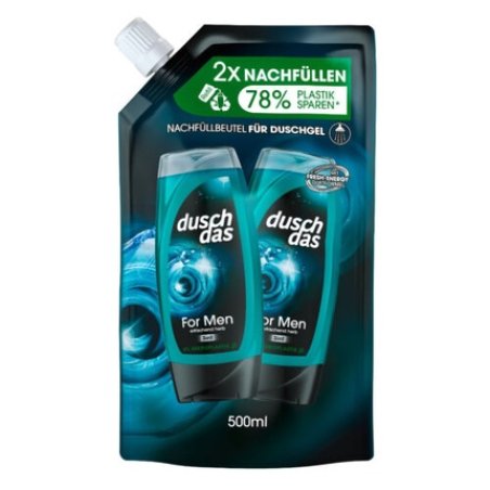 Dusch Das for Men 3 in 1 Shower Gel and Shampoo 500ml