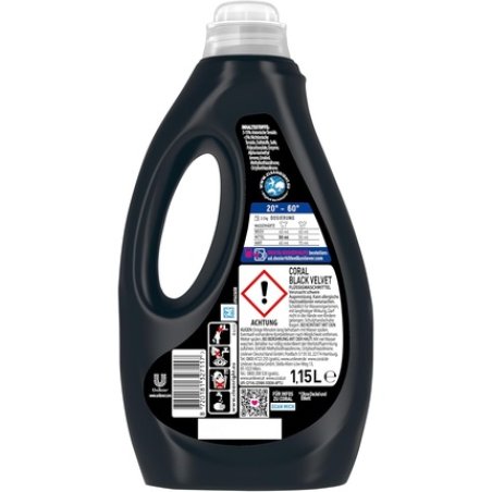 Coral Liquid Detergent Black Velvet Color for Longer Intensive Use