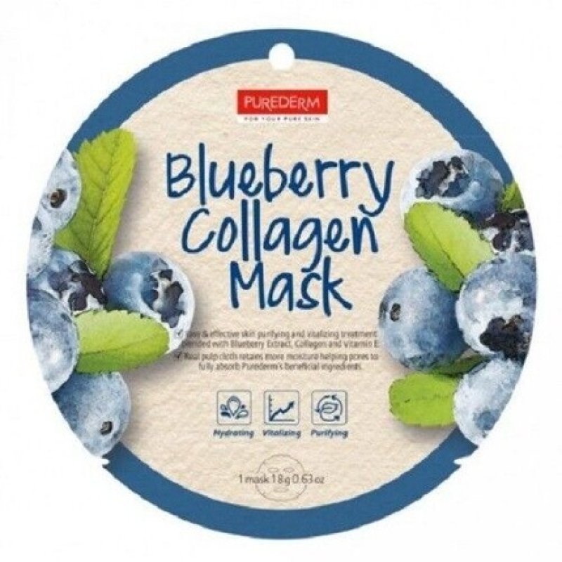 Collagen Face Mask Blueberry Aloe Vera Green Tea Coconut