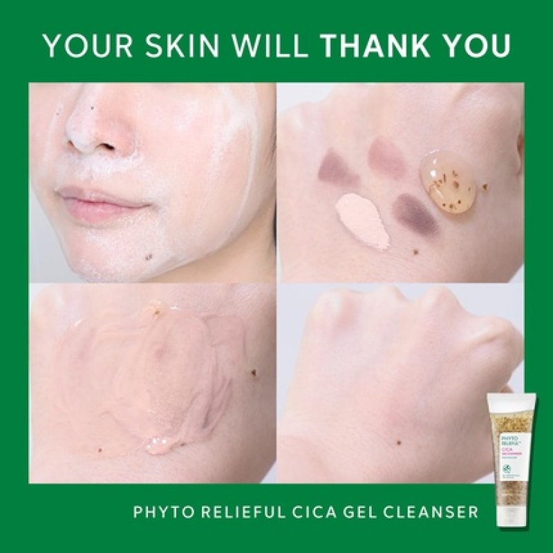 Thankyou Farmer Phyto Relief Cica Gel Cleanser 120ml - Real Cica Leaf, Vegan