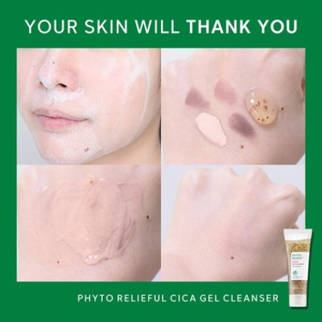 Thankyou Farmer Phyto Relief Cica Gel Cleanser 120ml - Real Cica Leaf, Vegan