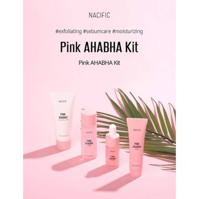 Nacific Pink AHA BHA Kit Travel Size Skin Care Set