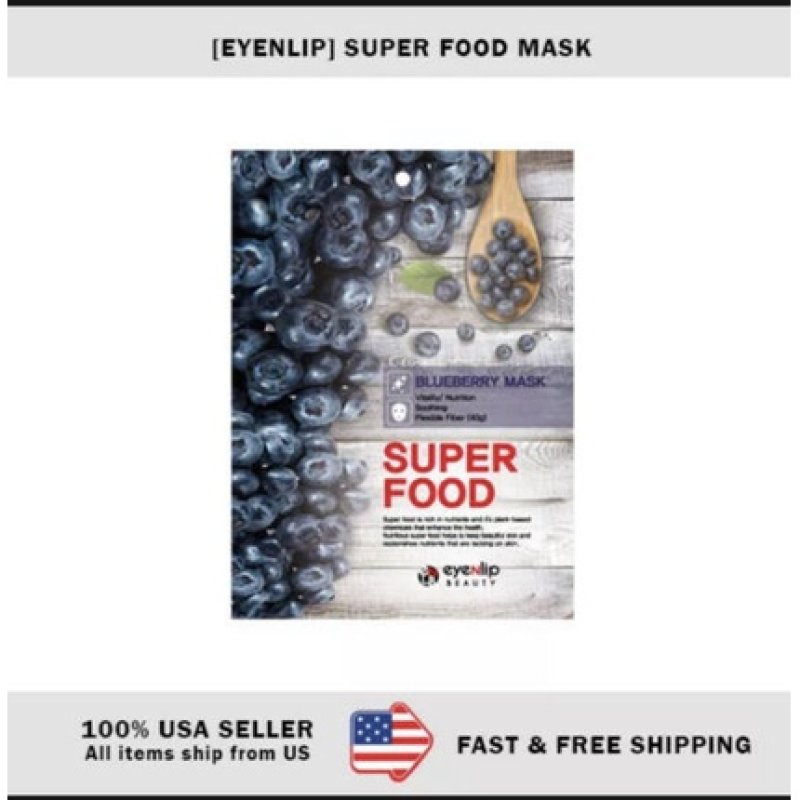 K-Beauty Blueberry Soothing Mask Korean Skincare Facial Mask - Pack of 10