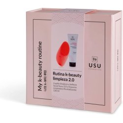 K-Beauty Cleansing Routine Pack 2.0 Red Fruit Facial Cleansing Foam NUSU Brush 2.0 - USU Cosmetics