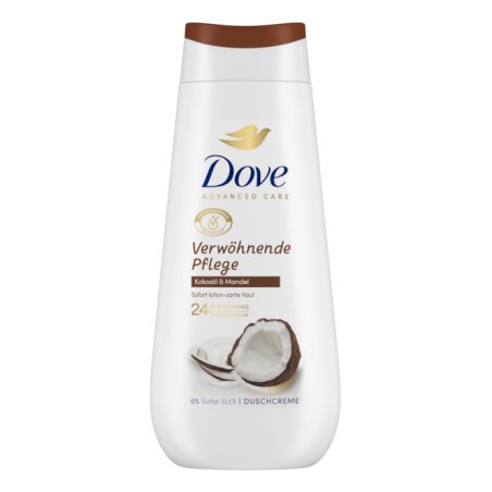 Dove Advanced Care Shower Cream Nourishing Care with 24h Renewing MicroMoisture Regenerates Dry Skin 225ml Coconut &
