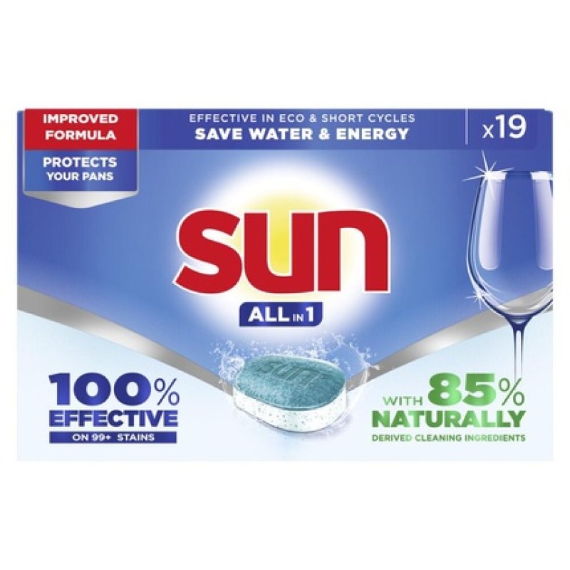 Sun All In 1 Tabs Normal - Effective Dishwashing Tablets
