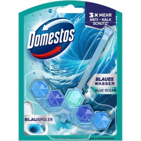 Domestos Power 5 Active Blue Rinse Agent Toilet Cleaner with Anti-Limescale Protection
