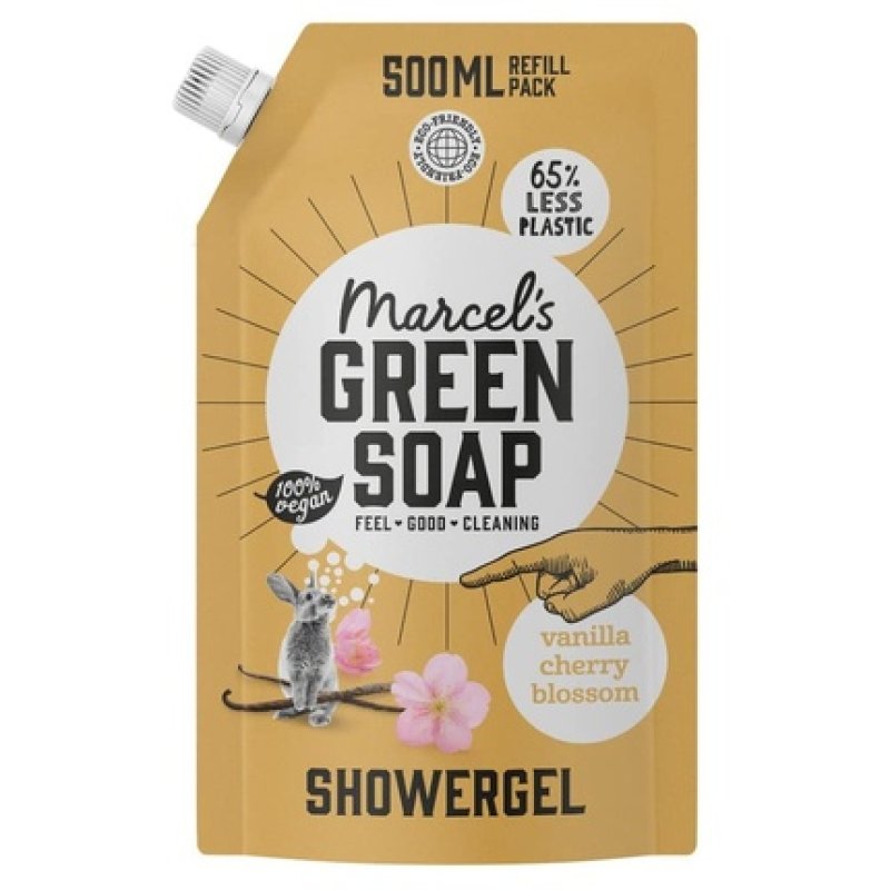 Marcel's Green Soap Vanilla & Cherry Blossom Shower Gel and Body Wash 500ml