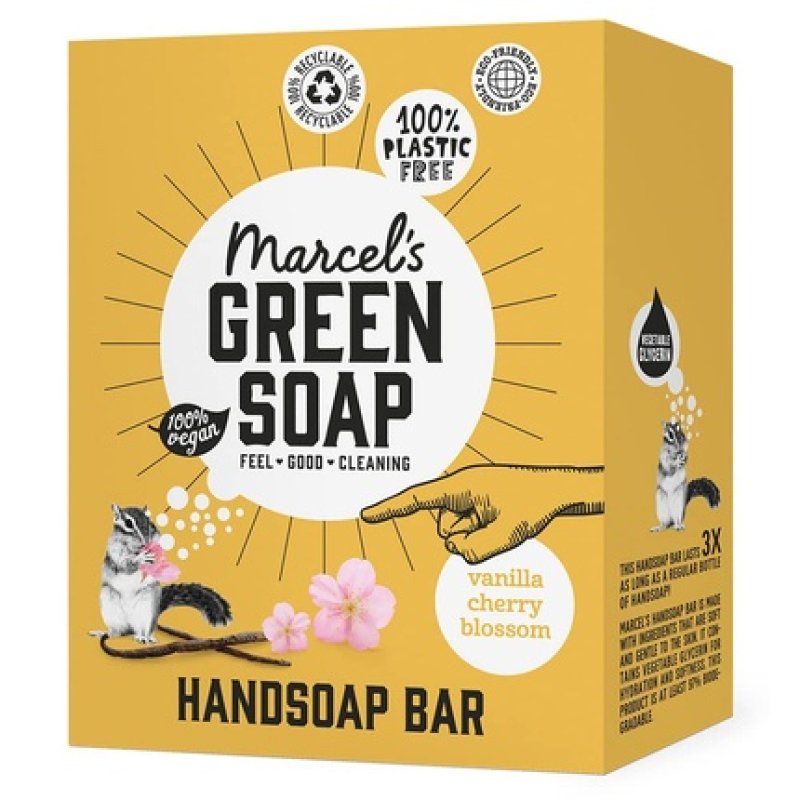 Marcel's Green Soap Vanilla & Cherry Blossom Hand Soap 90g