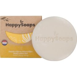 Happysoaps Body Lotion Bar - Exotic Ylang Ylang - Seductive Floral Fragrance, Nourishing & Hydrating - 100% Plastic