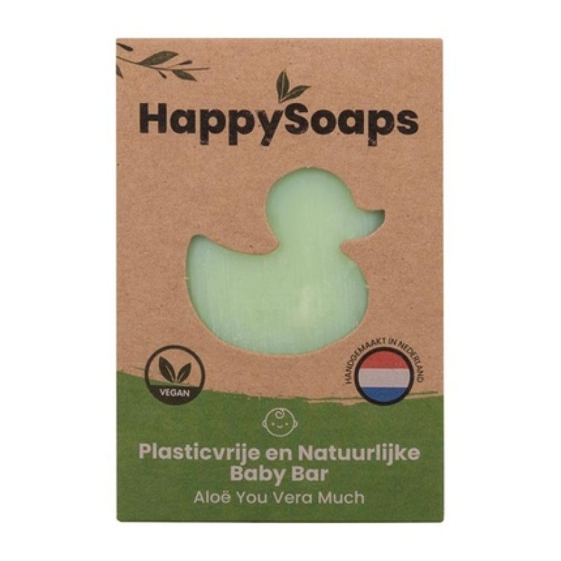 Happysoaps Baby & Kids Shampoo & Body Wash Bar Aloe You Vera Much