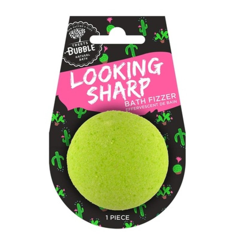 Treets Bubbles Bath Bomb with Motivational Message 'Looking Sharp' 90g