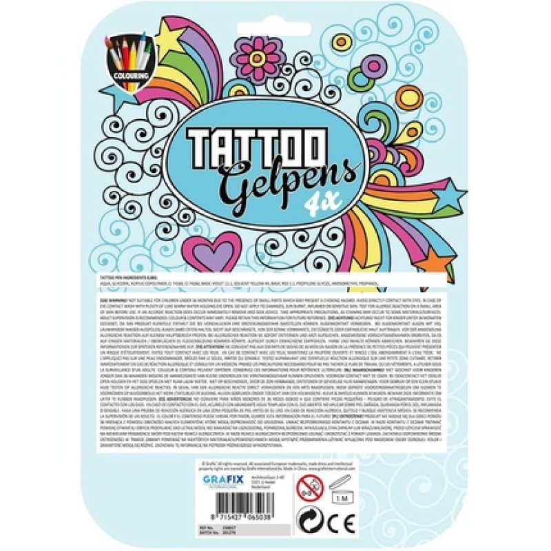 Tattoo Gel Pens - Pack of 4