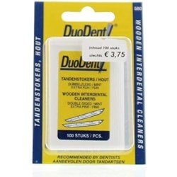 Duodent Wood Toothpicks Fine/Extra Fine Double Sided 100 Pieces