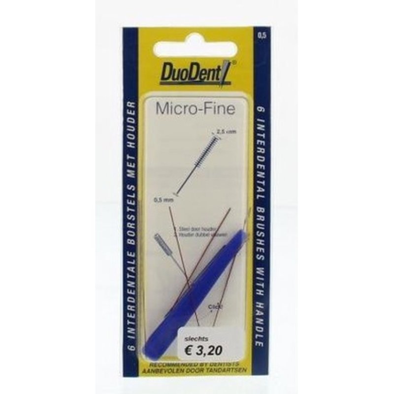 Duodent Micro Fine 0.5 Mm - 6 Pcs - Interdental Brush