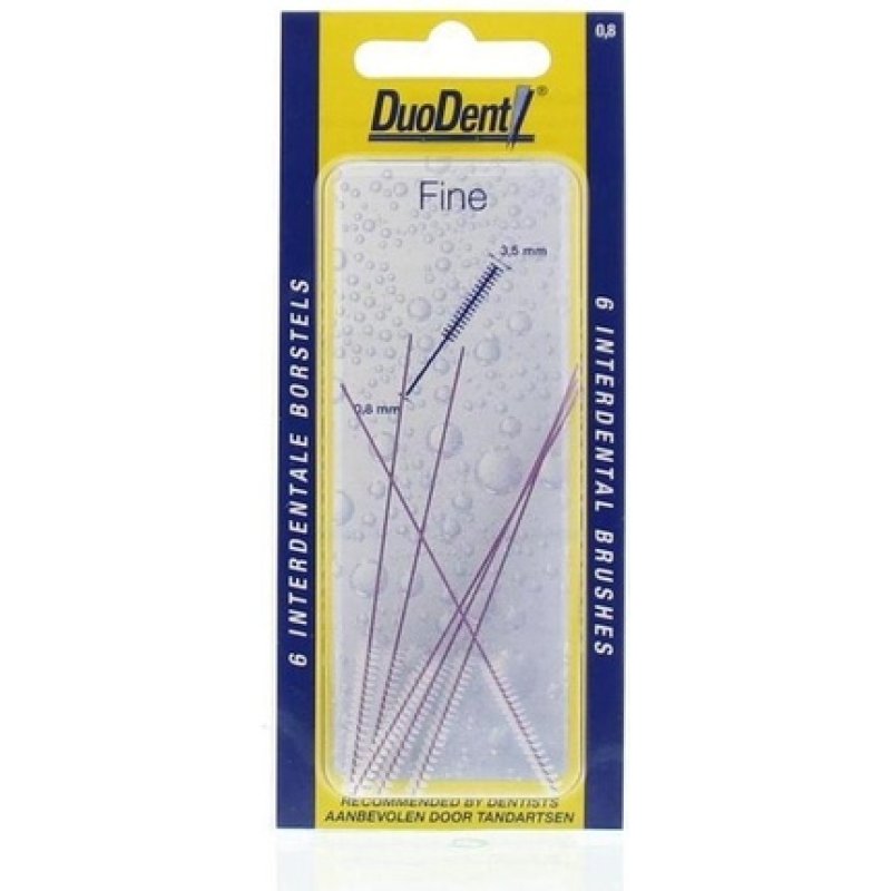 Duodent Fine 0.8 Mm - 6 Pcs - Interdental Brush