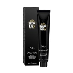 Royal KIS SafeShades Permanent Hair Color Cream 100ml 1N High Coverage Long-Lasting Color and Naturally Shiny Hair