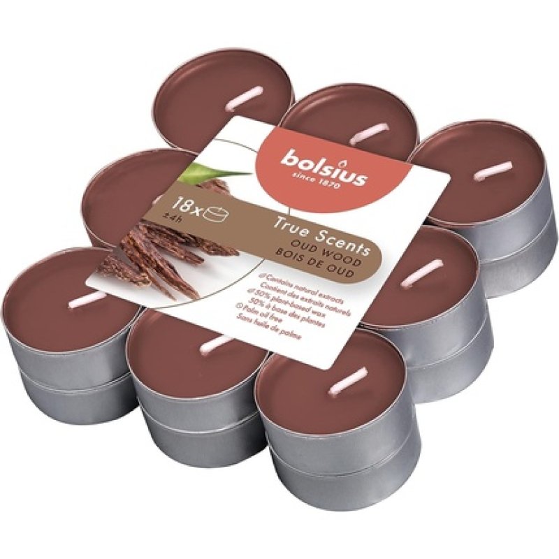 Bolsius True Moods & True Scents Oud Wood Tealights 4 Hours