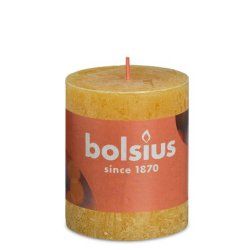 Bolsius Rustiko Shine wax candle Cylinder Yellow 1 pc(s)