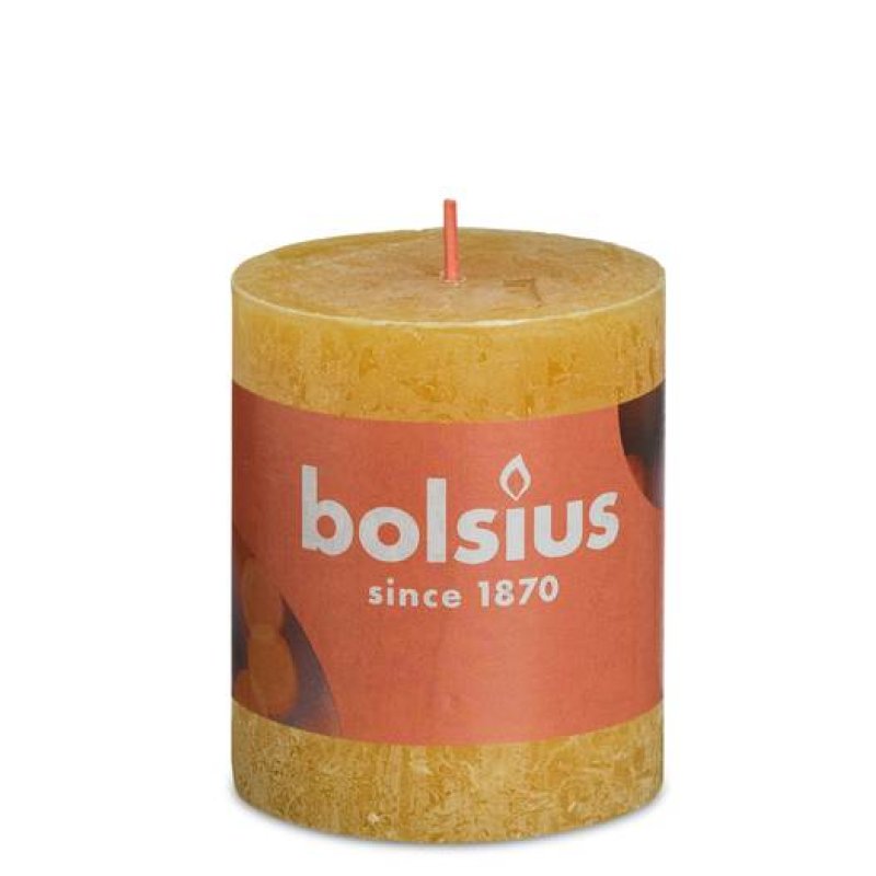 Bolsius Rustiko Shine wax candle Cylinder Yellow 1 pc(s)