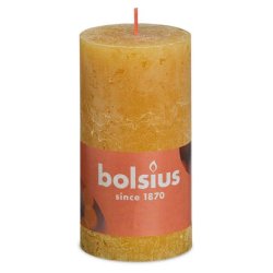 Bolsius Pillar Candle Honeycomb Yellow 68 Mm - Height 13 Cm - Yellow - 60 Hours