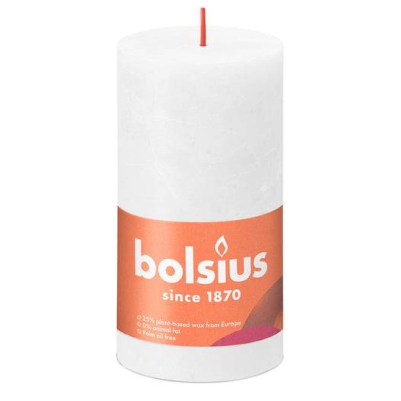 Bolsius Rustiko Shine wax candle Cylinder White 1 pc(s)