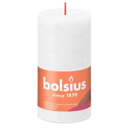 Bolsius Stompkaars Cloudy White 68 Mm - Hoogte 13 Cm - Wit - 60 Branduren