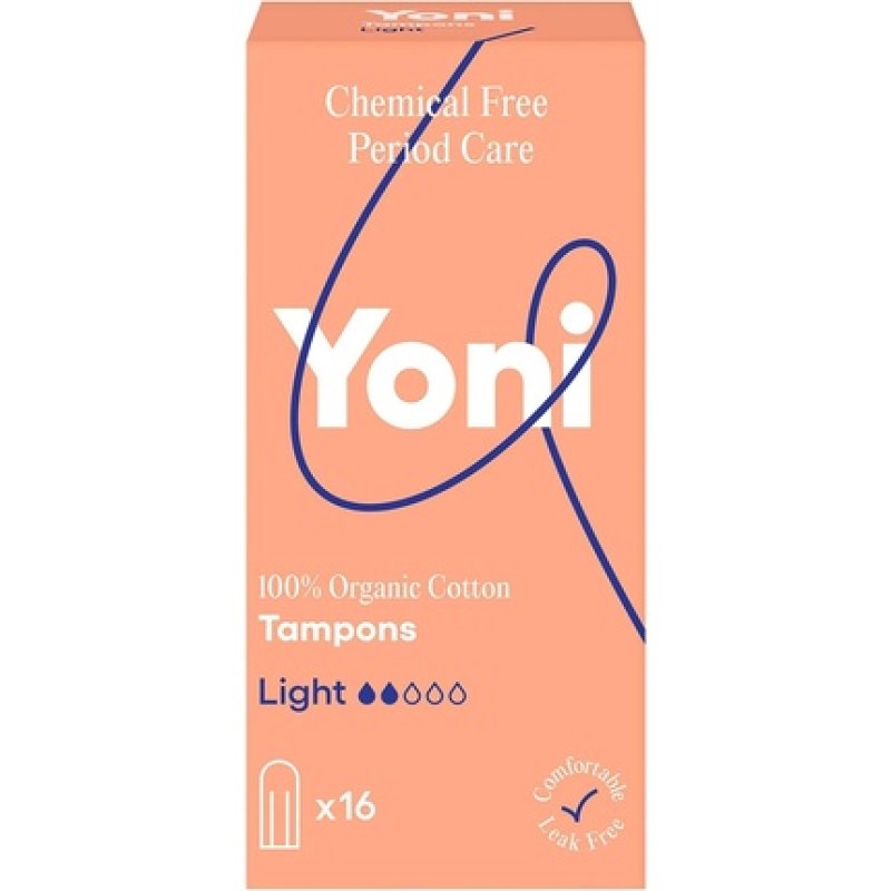 Yoni Mini Tampons 16x 100% Organic Cotton Hypoallergenic and Breathable Bio-Tampons Best for Light Bleeding