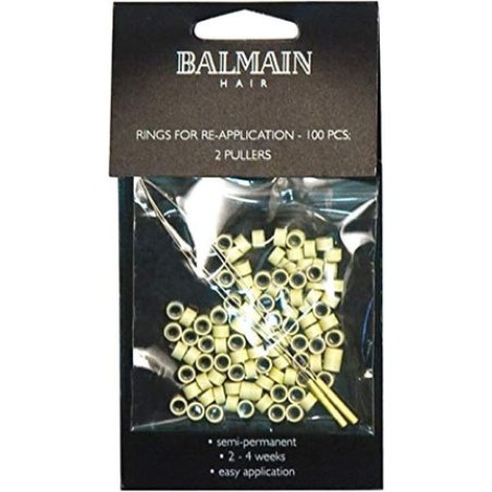 Eurohair Balmain 100 Beige Rings And 2 Pullers