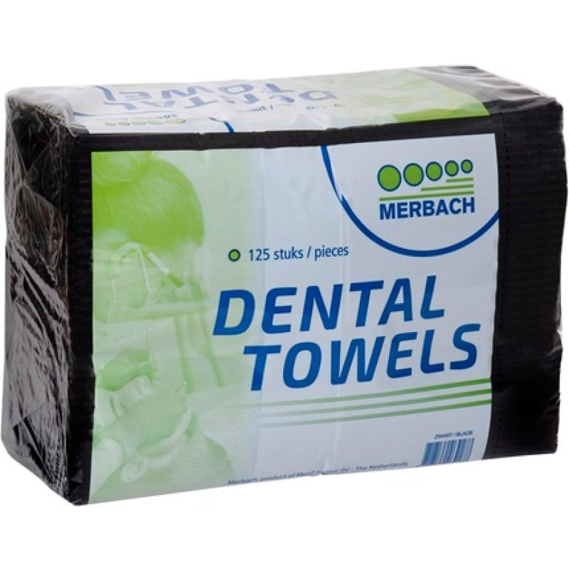Merbach Dental Cloths 125 pcs Black